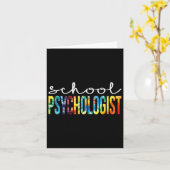 Psycholoog Tie Dye Appreciation Day Back to School Kaart (Gele Bloem)