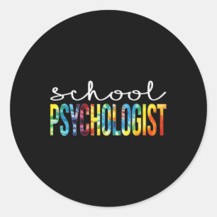 Psycholoog Tie Dye Appreciation Day Back to School Ronde Sticker