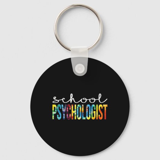 Psycholoog Tie Dye Appreciation Day Back to School Sleutelhanger (Voorkant)