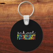 Psycholoog Tie Dye Appreciation Day Back to School Sleutelhanger (Voorkant)