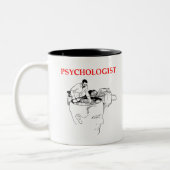 psycholoog tweekleurige koffiemok (Links)