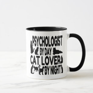 Psycholoog van Day Cat Lover by Night Mok