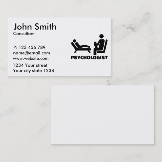 psycholoog visitekaartje (Voorkant / Achterkant)