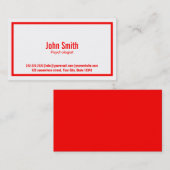 Psycholoog Visitekaartje rode grens (Voorkant / Achterkant)