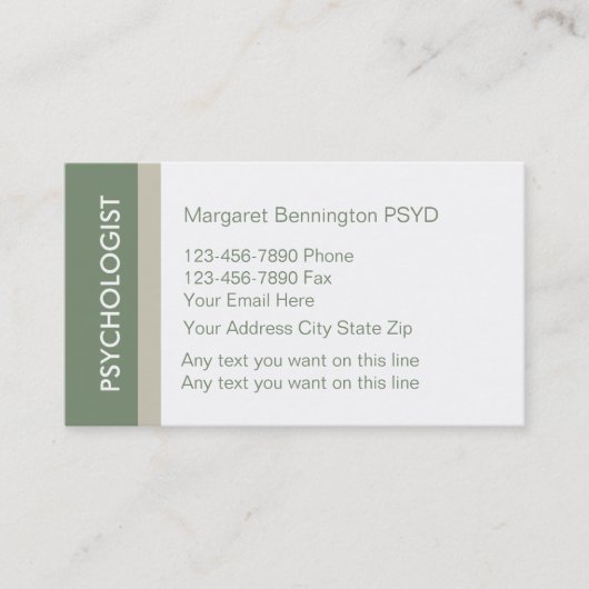 Psycholoog-Visitekaartjes Visitekaartje (Voorkant)