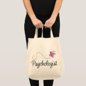 Psycholoog voor roze vlinder tote bag (Voorkant (product))