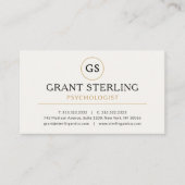 Psycholoog White Gold Modern Elegante Luxe Visitekaartje (Voorkant)