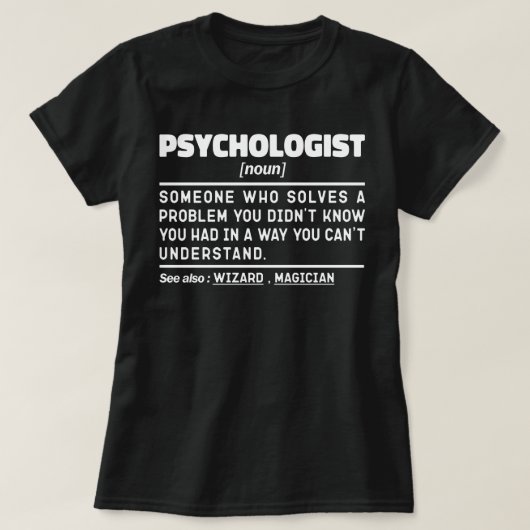Psycholoog Zelfstandig naamwoord Geestelijke gezon T-shirt (Design voorkant)