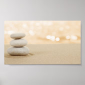 Psycholoog Zen Stones Sand Poster (Voorkant)