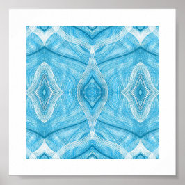 Psychomachia Blau Abstract Watercolor Kunst Poster