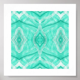 Psychomachia Groene Abstracte Aquarel Kunst Poster