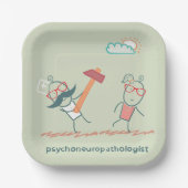 Psychoneuropatholoog Doctor en patiënt Papieren Bordje (Voorkant)