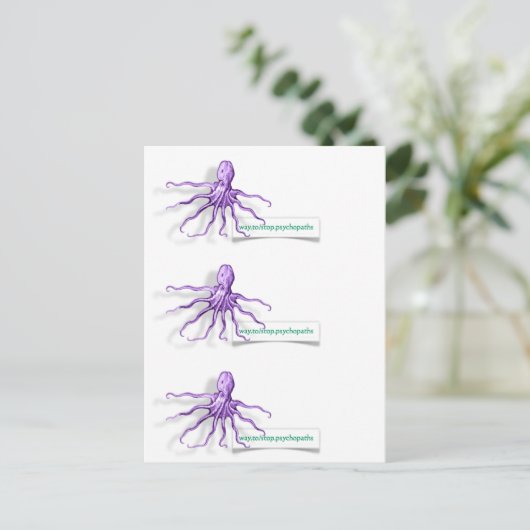 PsychoOctopus Visitekaartjes Briefkaart (Staand voorkant)