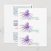 PsychoOctopus Visitekaartjes Briefkaart (Voorkant / Achterkant)