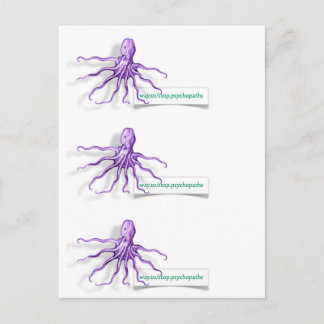 PsychoOctopus Visitekaartjes Briefkaart