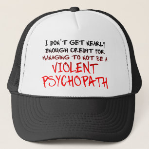 Psychopaat Krediet Grappige Bal Cap Hoed Trucker Pet