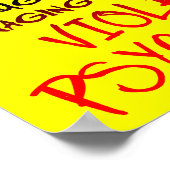 Psychopaat Krediet Grappige Poster Bord (Hoek)