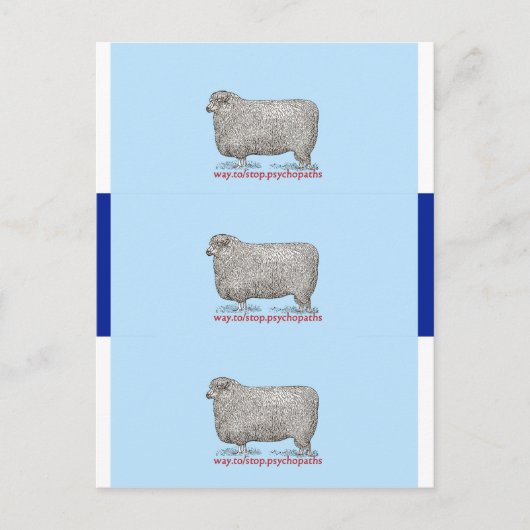 Psychopaten-Visitekaartjes stoppen Briefkaart (Voorkant)