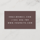 Psychotherapeut Abstract Geometrische Bloem Modern Visitekaartje (Achterkant)