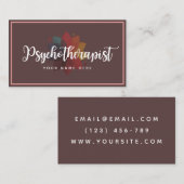 Psychotherapeut Abstract Geometrische Bloem Modern Visitekaartje (Voorkant / Achterkant)