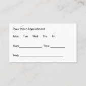 Psychotherapeut Afspraakkaarten voor Geestelijke G Visitekaartje (Achterkant)