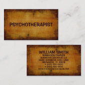Psychotherapeut Antiek Visitekaartje (Voorkant / Achterkant)