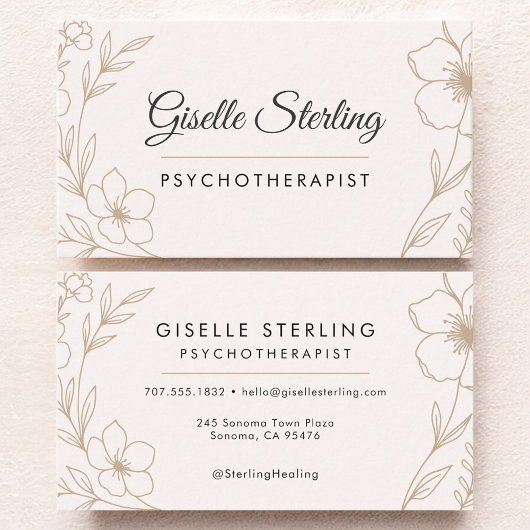 Psychotherapeut Botanie Bloem Visitekaartje