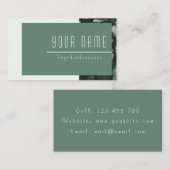 Psychotherapeut Calm Green Natuur Minimal Modern Visitekaartje (Voorkant / Achterkant)