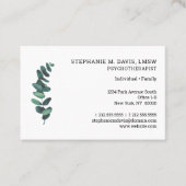 Psychotherapeut Eucalyptus Europees Visitekaartje (Voorkant)