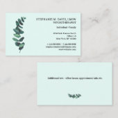 Psychotherapeut Eucalyptus Groen Visitekaartje (Voorkant / Achterkant)