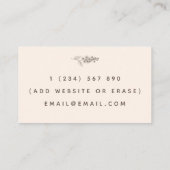 Psychotherapeut Family Counselor Drawn Flower Blue Visitekaartje (Achterkant)