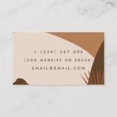 Psychotherapeut Family Counselor Drawn Natuur Boho Visitekaartje (Achterkant)