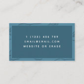 Psychotherapeut Kalm blad Plant Patroon Natuur Visitekaartje (Achterkant)