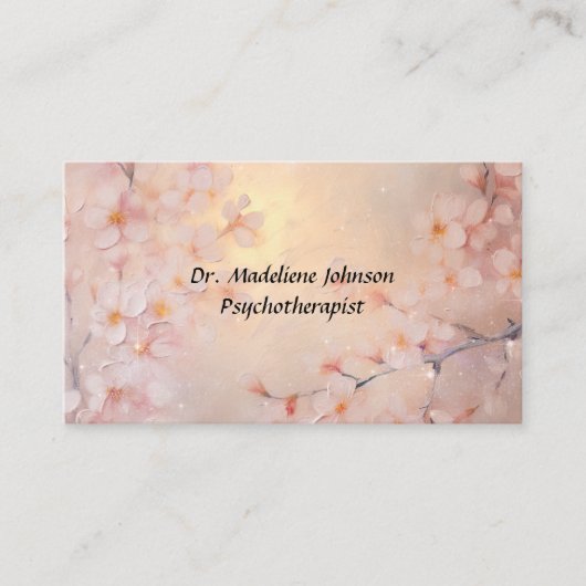 Psychotherapeut of psycholoog Cherry Blossom Visitekaartje (Voorkant)