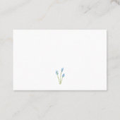 Psychotherapeut Simple Blue Flower Euro Visitekaartje (Achterkant)