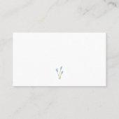 Psychotherapeut Simple Blue Flower Visitekaartje (Achterkant)