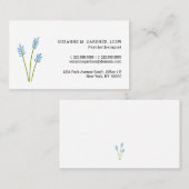 Psychotherapeut Simple Blue Flower Visitekaartje (Voorkant / Achterkant)