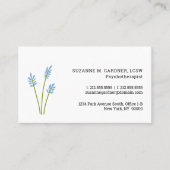 Psychotherapeut Simple Blue Flower Visitekaartje (Voorkant)