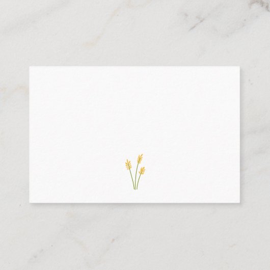 Psychotherapeut Simple Yellow Flower Euro Visitekaartje (Achterkant)