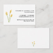 Psychotherapeut Simple Yellow Flower Euro Visitekaartje (Voorkant / Achterkant)