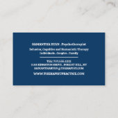 Psychotherapeut voor paren en kinderen visitekaartje (Achterkant)