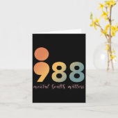 Psychotherapie 988 Semicolon Counselor Posi Kaart (Gele Bloem)