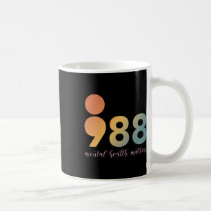 Psychotherapie 988 Semicolon Counselor Posi Koffiemok