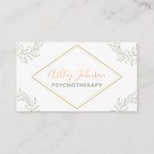 Psychotherapie Advies  Calligrafie Wit Visitekaartje (Voorkant)