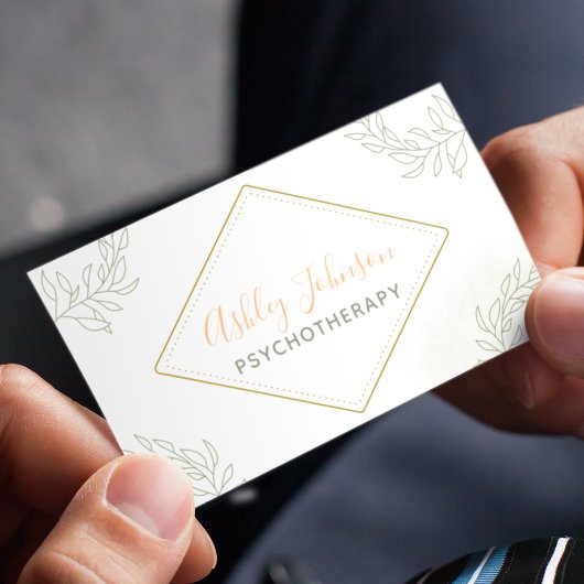 Psychotherapie Advies  Calligrafie Wit Visitekaartje