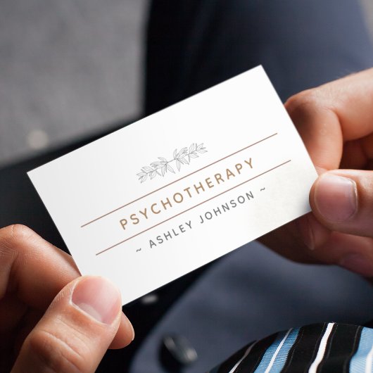 Psychotherapie Drawn Greenery Natuur Botanical Boh Visitekaartje