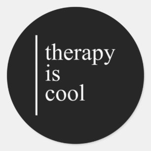 Psychotherapie is koel bewustzijn positief ronde sticker
