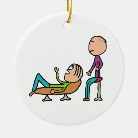 Psychotherapie-therapie-therapie- therapie- therap keramisch ornament (Voorkant)