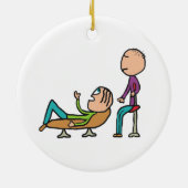 Psychotherapie-therapie-therapie- therapie- therap keramisch ornament (Achterkant)