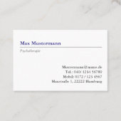 psychotherapie Visitenkarte Visitekaartje (Voorkant)